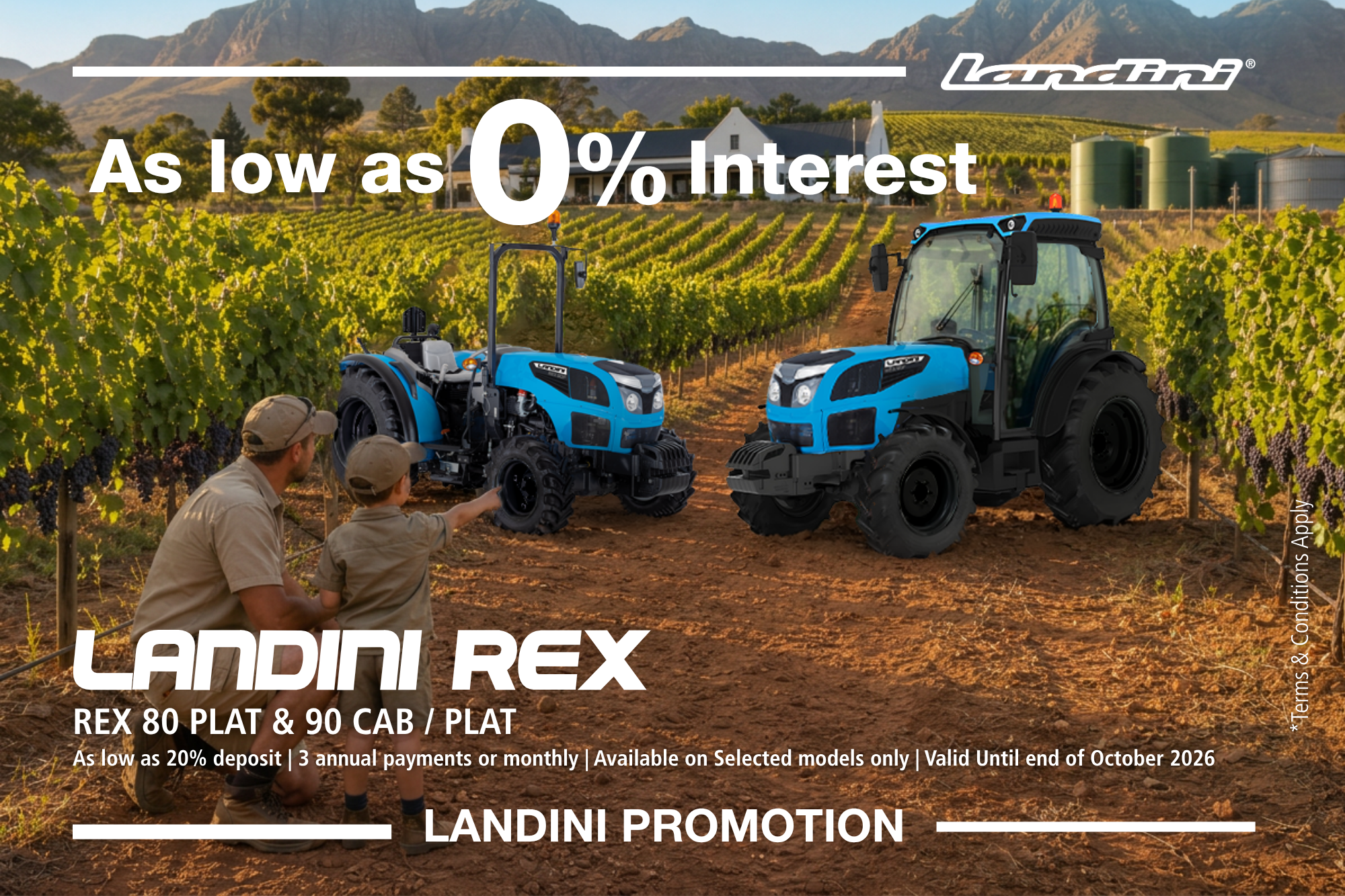 Landini REX 80 & 90 – Finance from as Low as 0% Interest